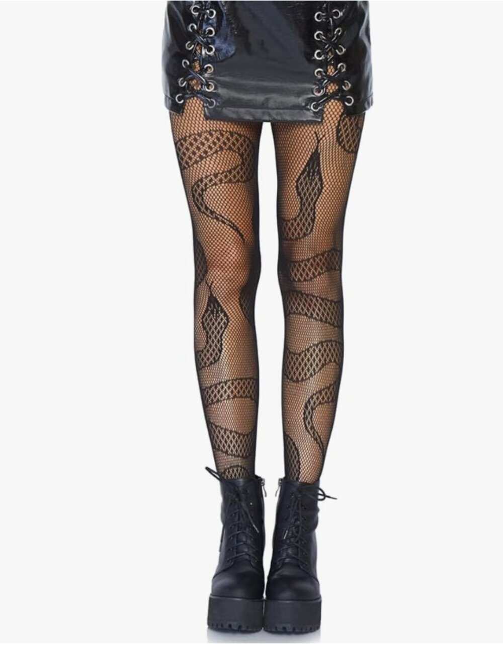 Patterned Fishnet Snake Tights - Picture 6 of 6